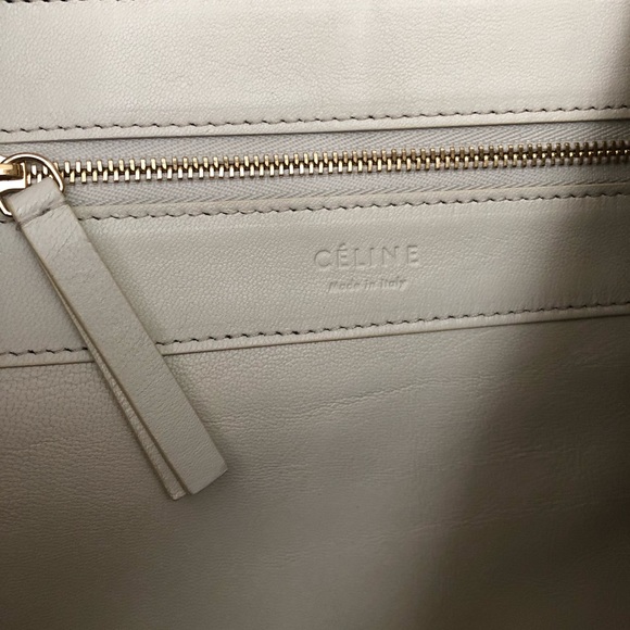 Celine lambskin vertical cabas tote bag white/sun - Picture 10 of 16